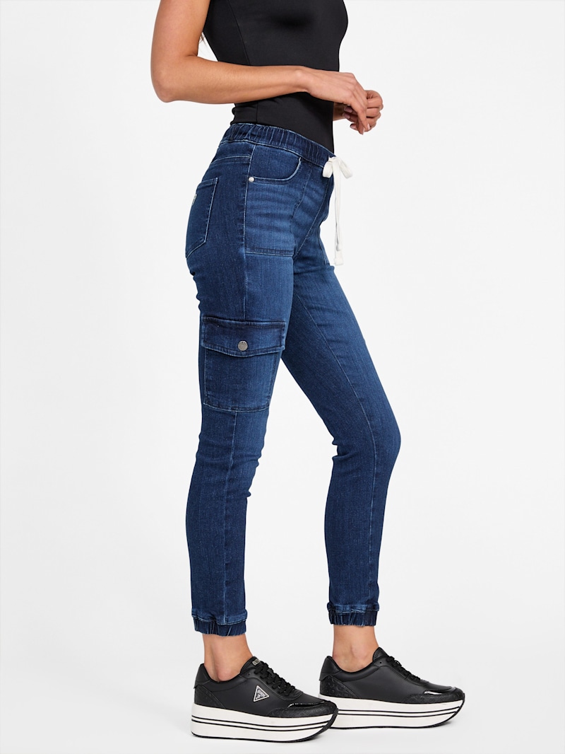 デニム・ジーパン HUECLOSET Tornado cut-out denim pants NWOT CIE Upside Down Jeans in Blue Denim | eBay