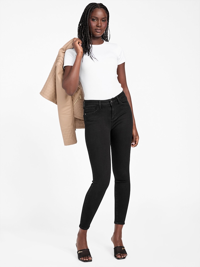 シェイキーウーマン Eco Serena Mid-Rise Bling Pocket Skinny Jeans | GUESS Factory