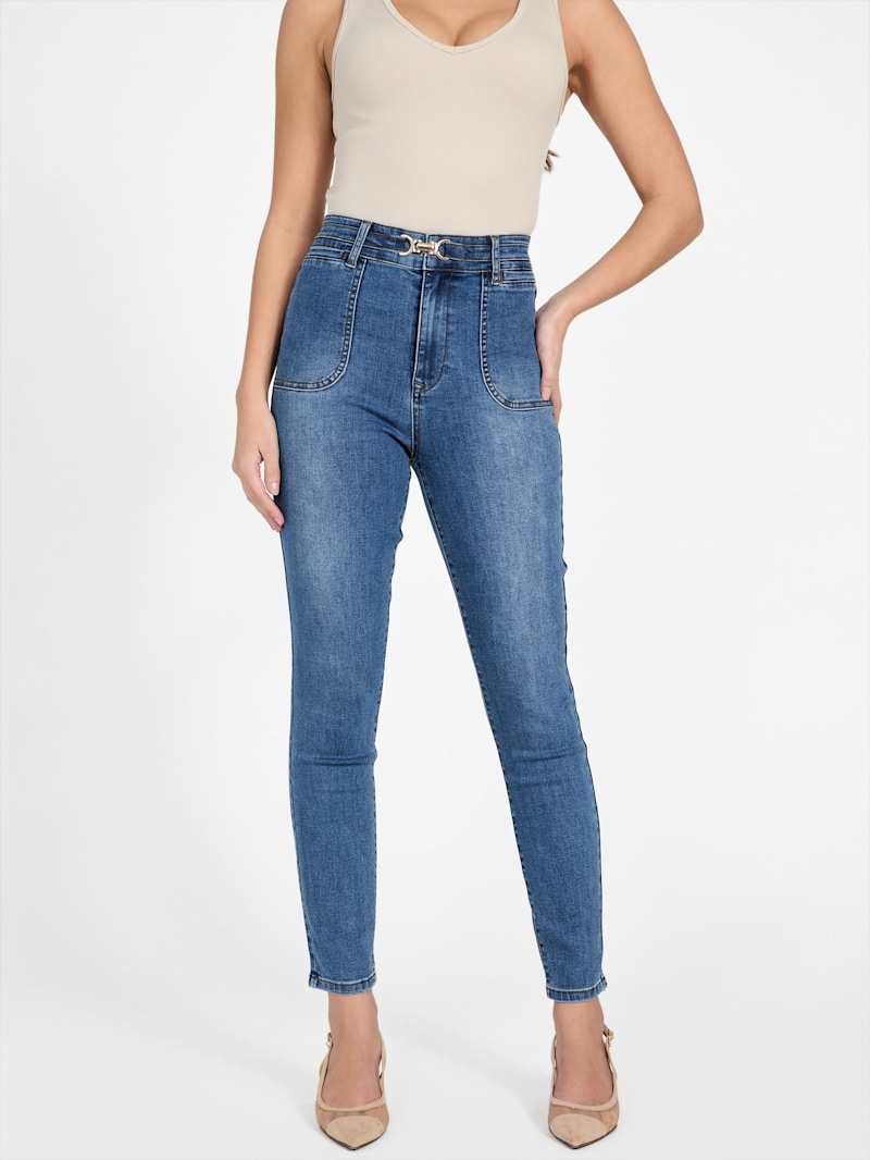 Eco Dahlia High-Rise Skinny Jeans | GUESS Factory