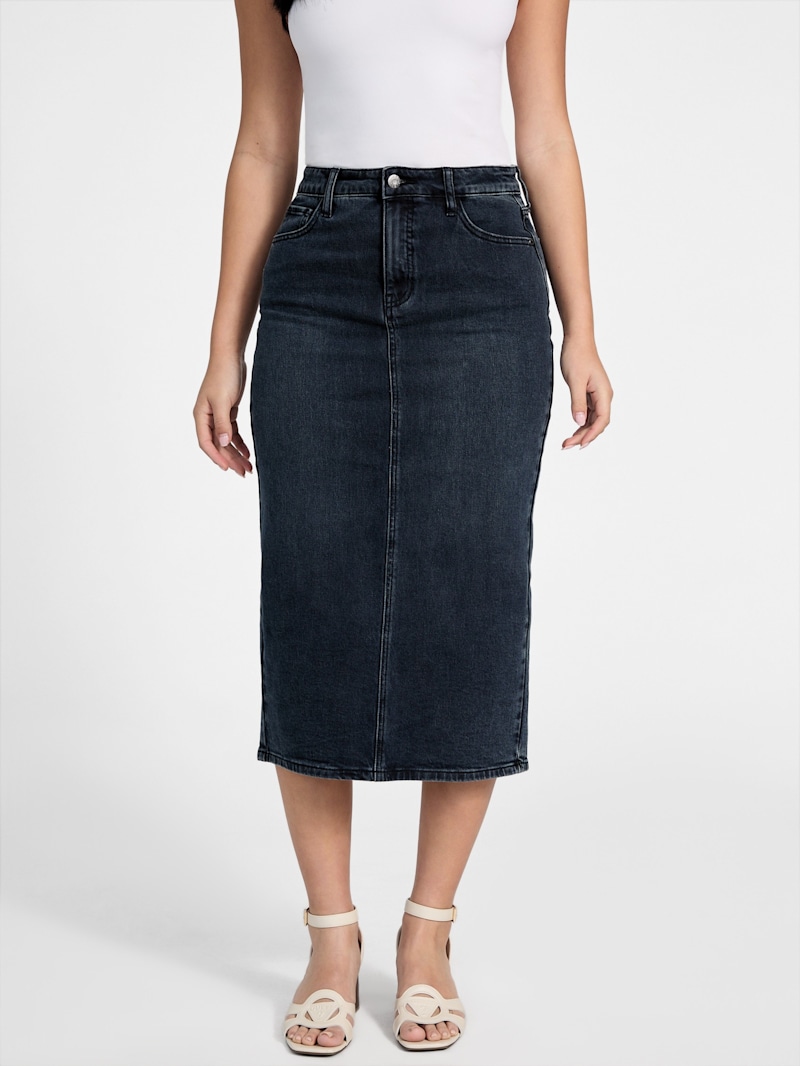 Tee Denim Midi Skirt | GUESS Factory