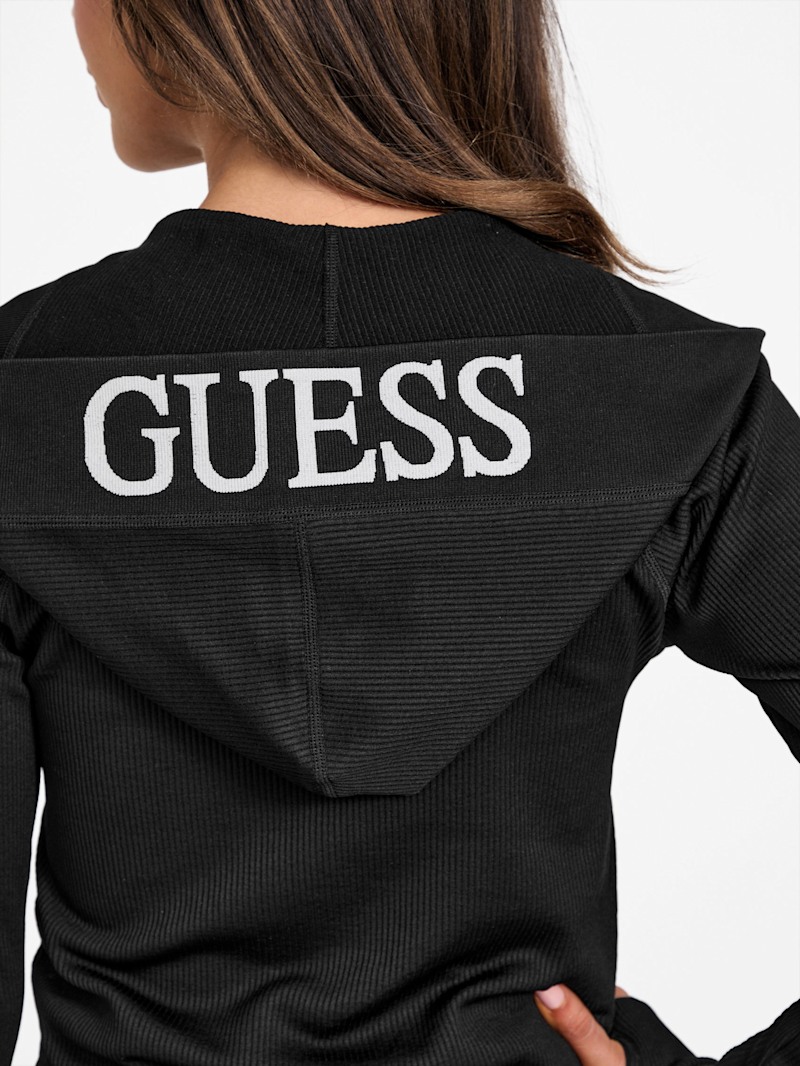 Cordova Rib-Knit Zip Jacket | GUESS Factory Ca