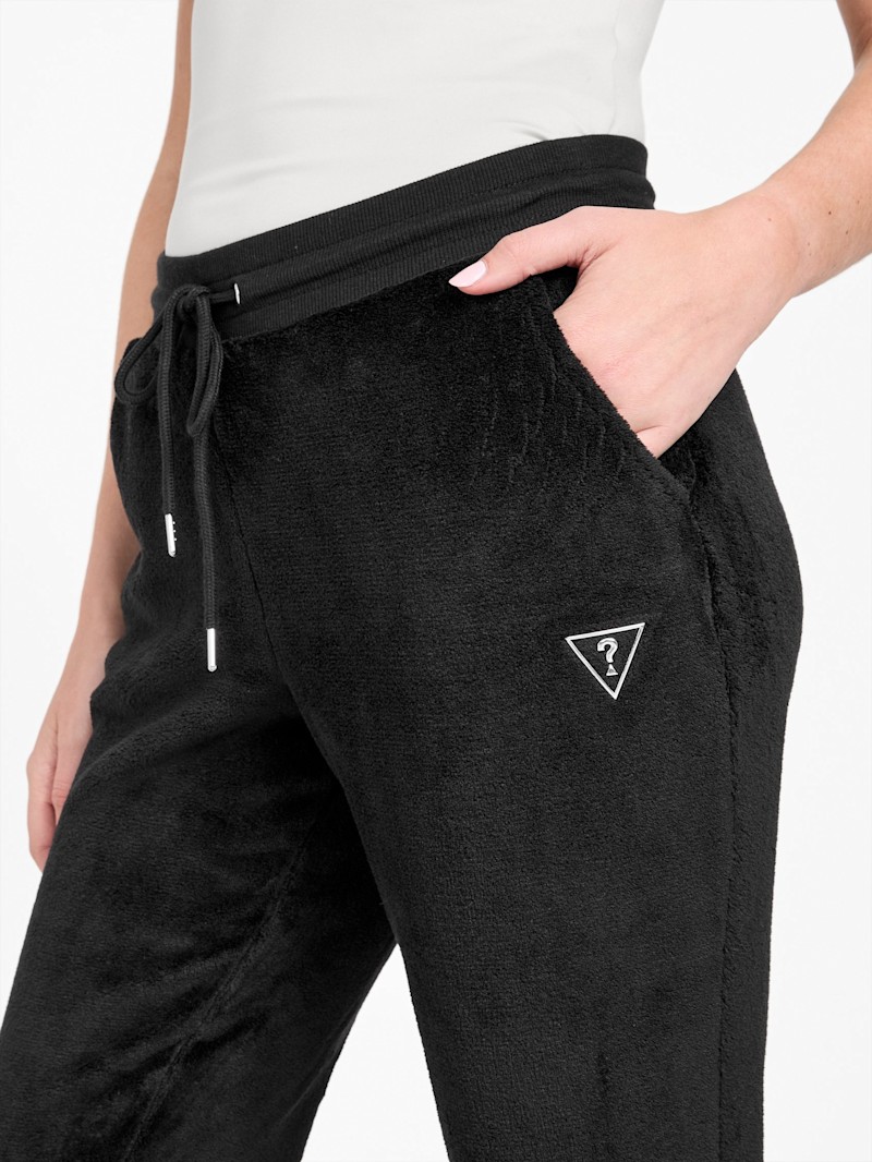 ★送料・関税込★OPEN YY★FRONT SHAGGY FUR TRACK PANTS★ FRONT SHAGGY FUR TRACK PANTS, BLACK