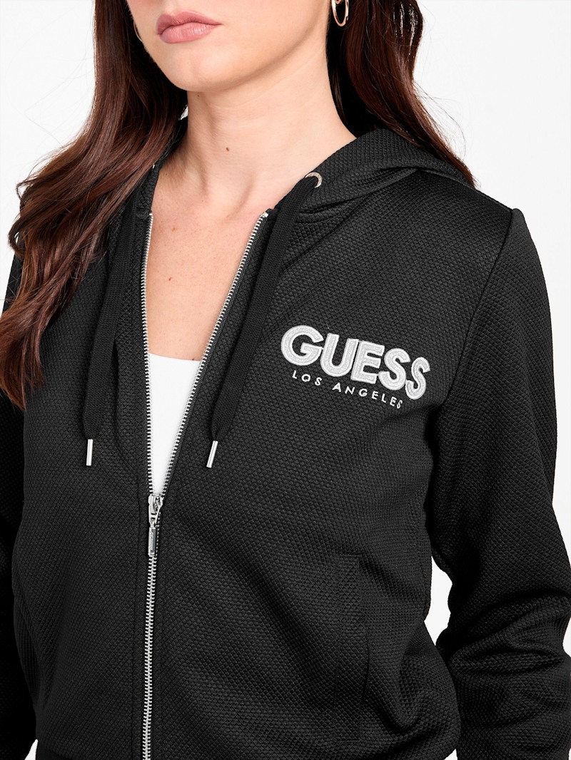 robu35　PX-W3U2 Casandra Jacquard Zip Hoodie | GUESS Factory Ca