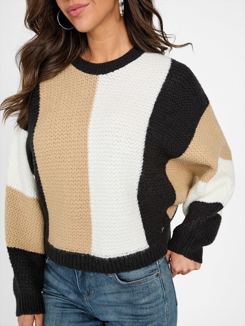 ニット・セーター No.9396 net warmer round KNIT (3color) Kensley Open-Knit Sweater | GUESS Canada