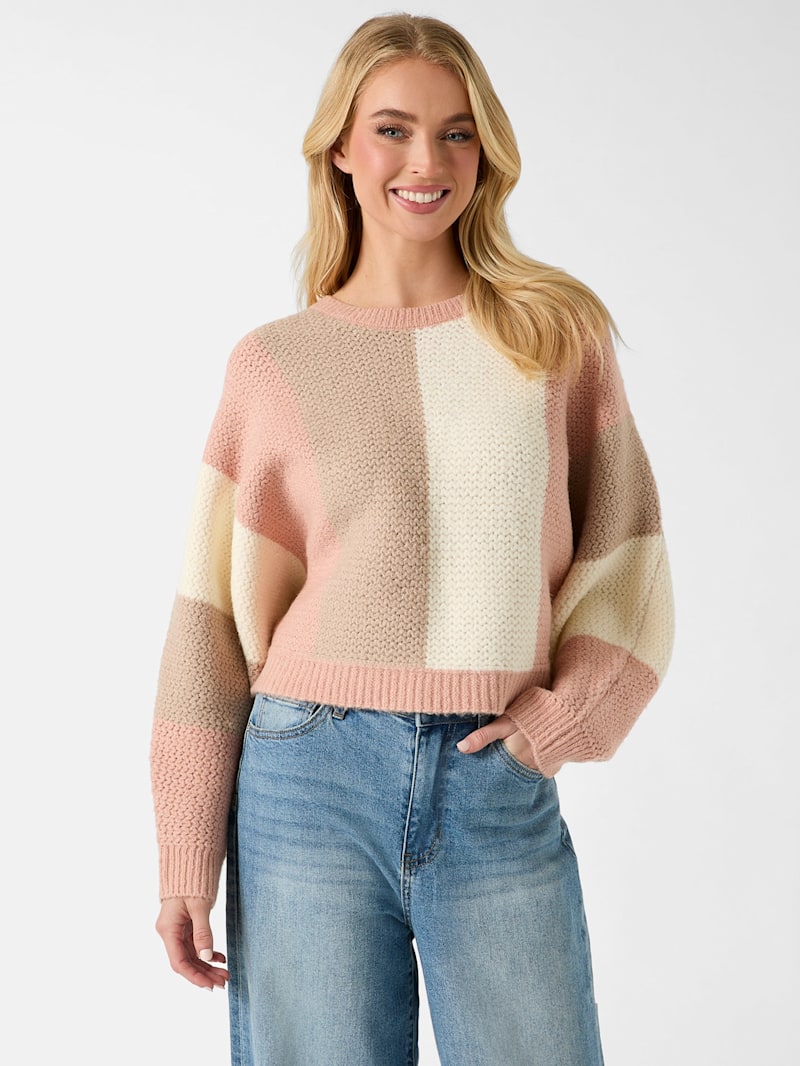 Abby Color-Block Sweater | GUESS Factory