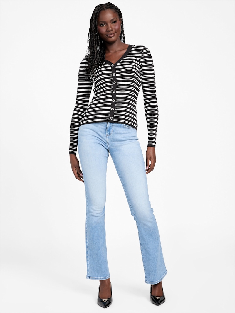 Ella Striped Sweater Top | GUESS Factory