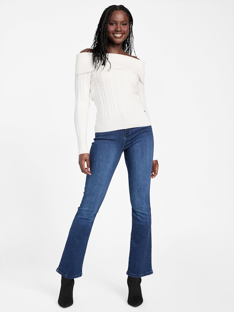 Iman Off-the-Shoulder Sweater | GUESS Factory