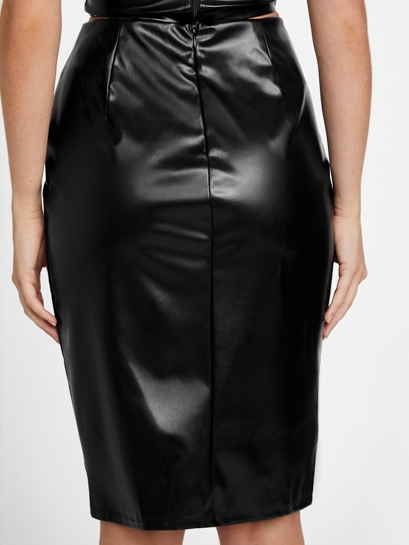 Allen Faux-Leather Mini Skirt | GUESS Factory