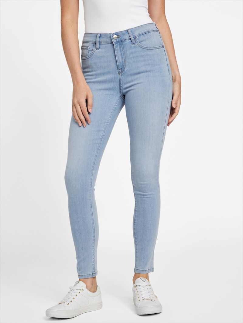 Eco Carina Mid-Rise Bling Pocket Skinny Jeans | GUESS Factory