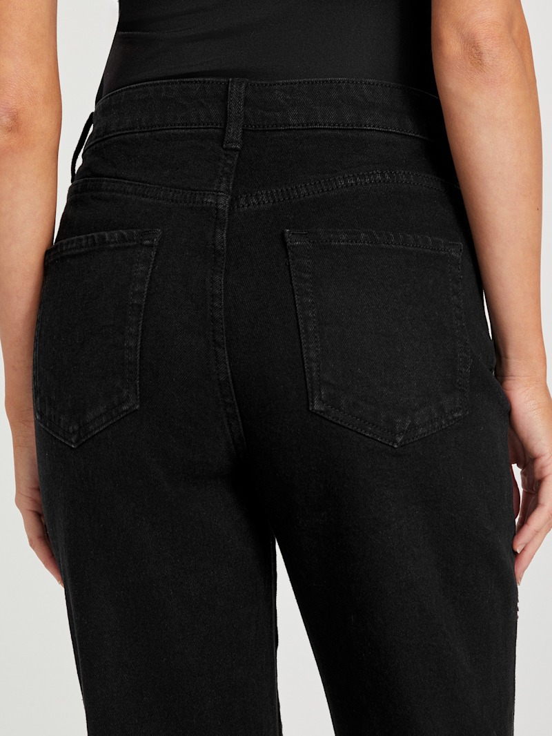 Renda Rhinestone High-Rise Straight Jeans | GUESS Factory