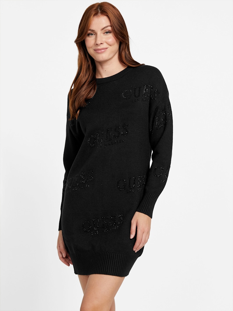 Dateryn Logo Printed Sweater Dress | GUESS Factory