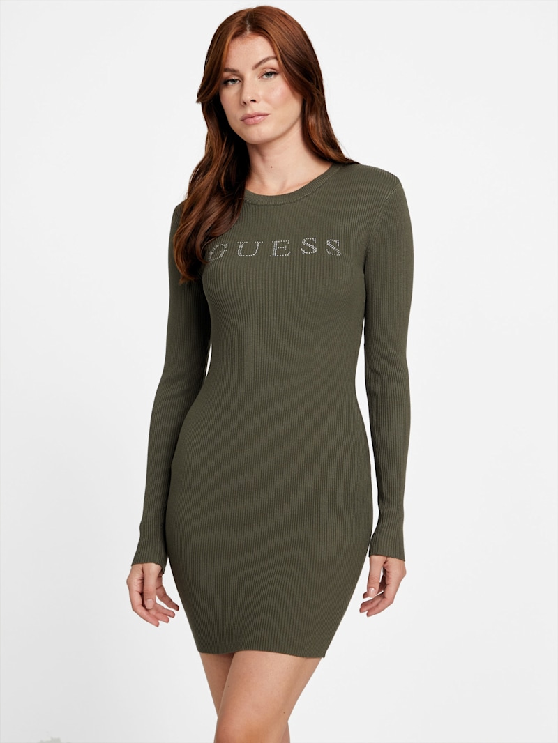 Amiri Solid Long-Sleeve Sweater Dress | GUESS Factory