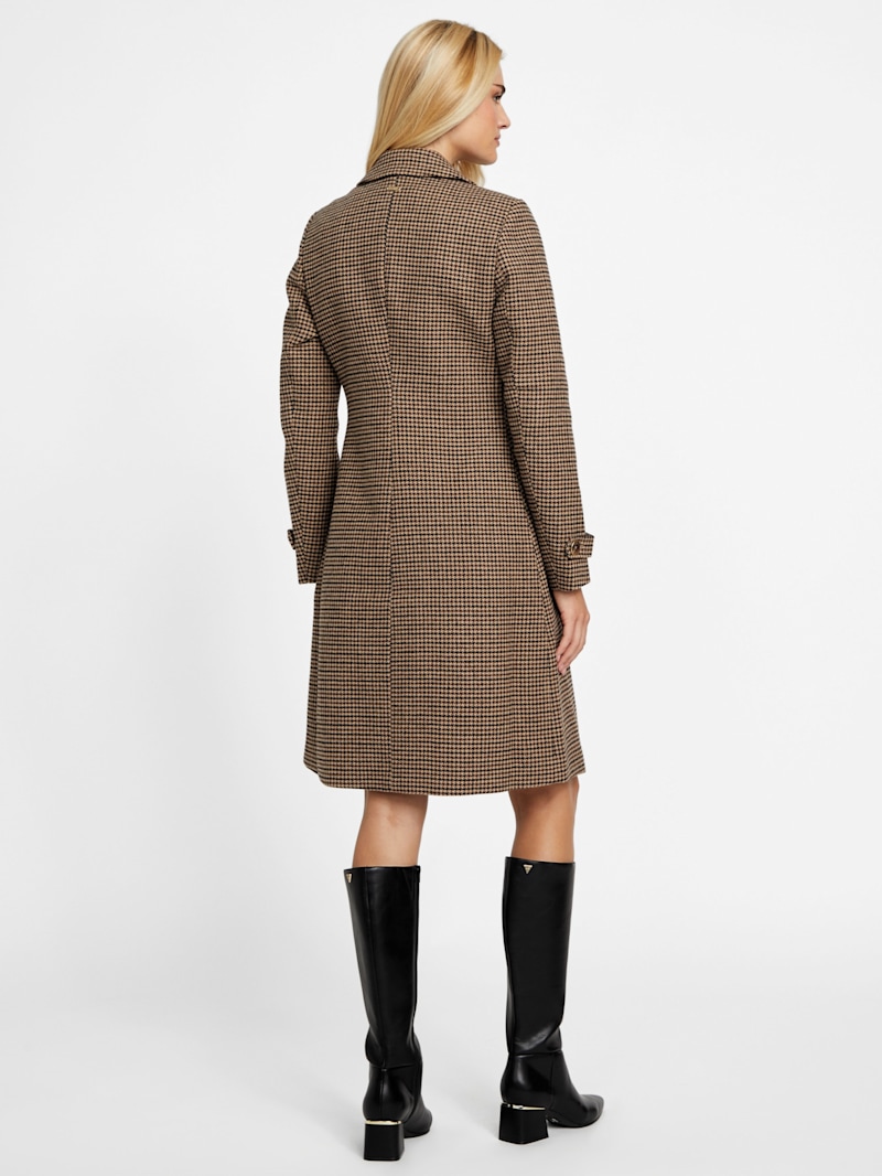 Ardo Houndstooth Trench Coat | GUESS Factory