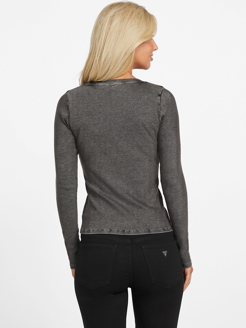 Pepper Ribbed Logo Top | GUESS Factory