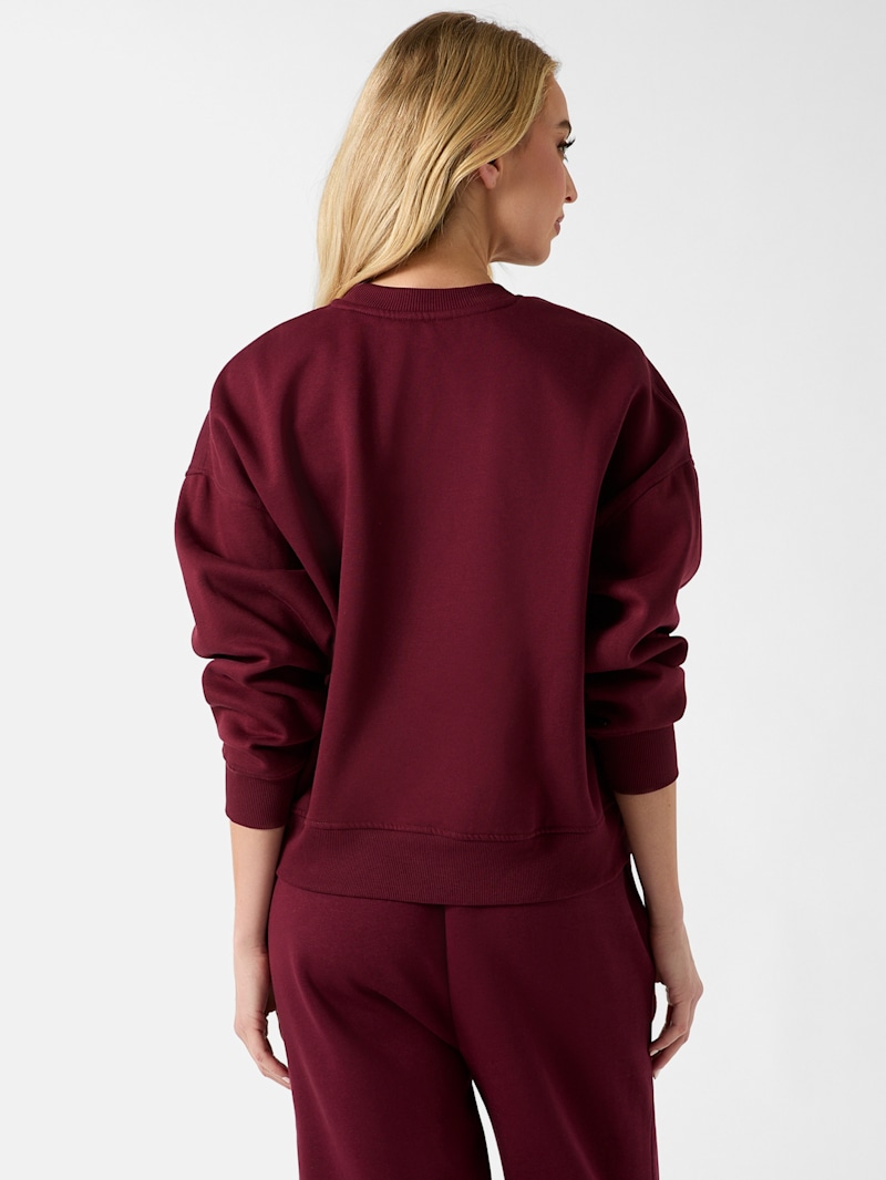 Mitzel Rhinestone Logo Crewneck | GUESS Factory Ca