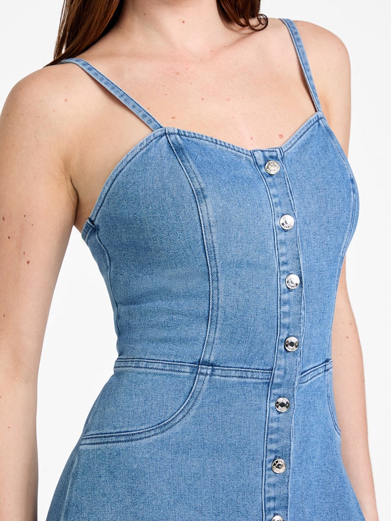 Sally Denim Maxi Dress | GUESS Factory
