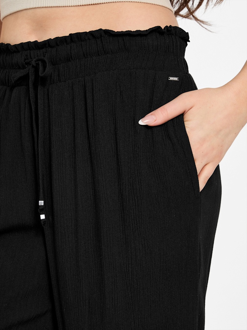 グレスコ ALWAYS OUT OF STOCK PANTS BLACK Allison Gauze Palazzo Pants | GUESS Factory