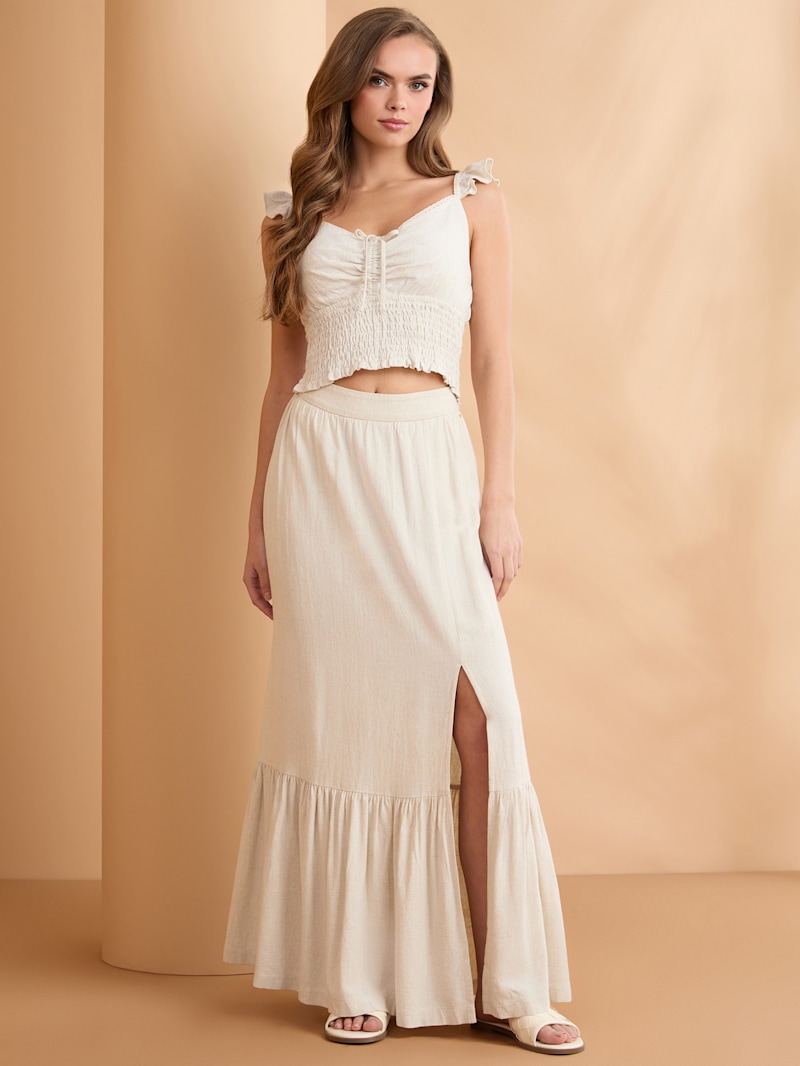 Candy Linen Maxi Skirt | GUESS Factory