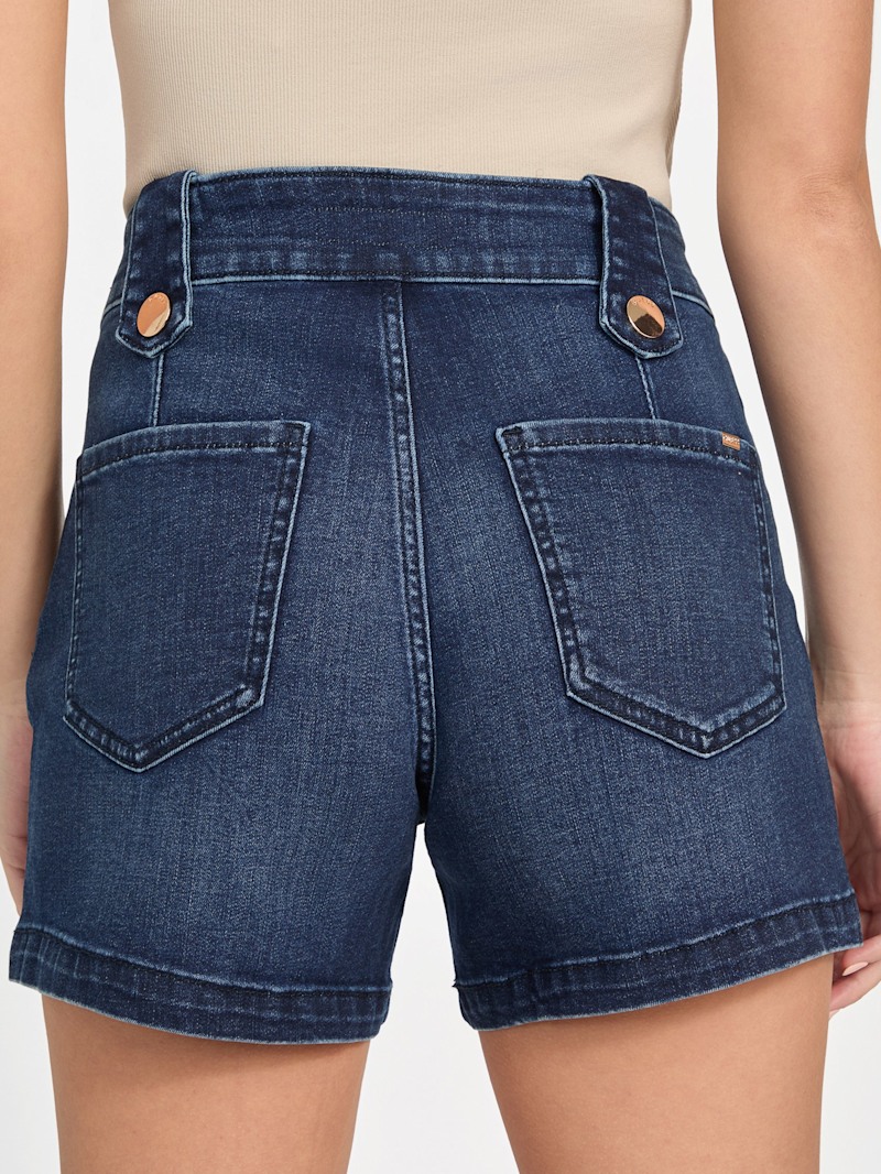 【U LAN】Et Out Pocket Denim Shorts DENIM SHORTS WITH DRAWSTRING - Mid-blue | ZARA United States