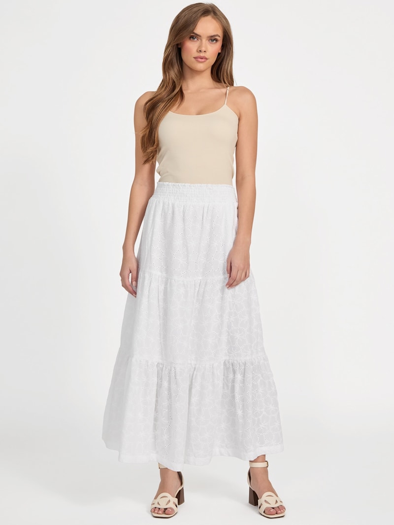 スカート add SS25 Add Skirts White (11AW884 1004) Tanya Twill Maxi Skirt | GUESS