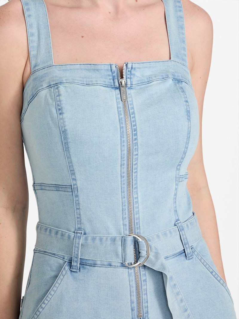 【ept】 ★ DIVE DENIM ★ 女性用 Women's Cropped Denim top with logo belt | Blue | Diesel