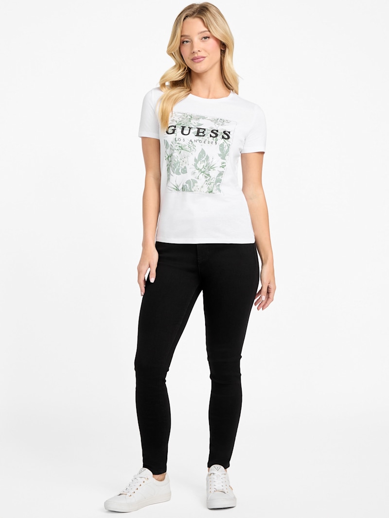 トップス SG Fabric Paste Tee (White) Eco Soliage Graphic Logo Tee | GUESS Factory