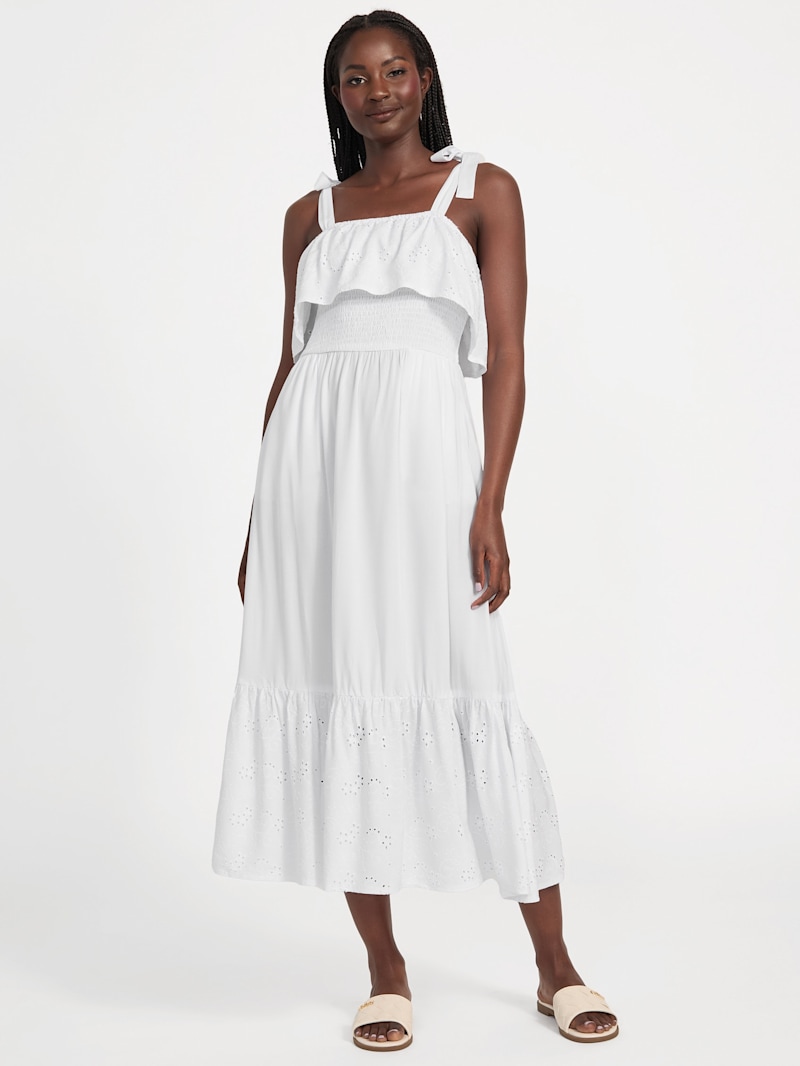 Sabrina Eyelet Maxi Dress | GUESS Factory