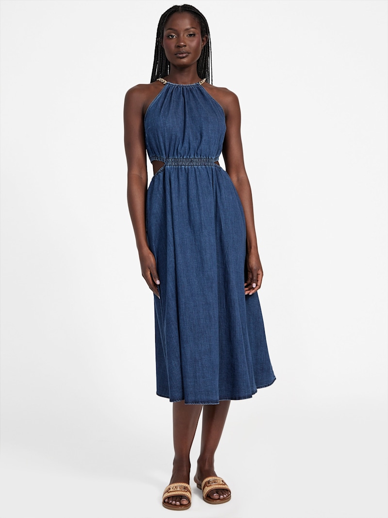 Isabel Chambray Maxi Dress | GUESS Factory