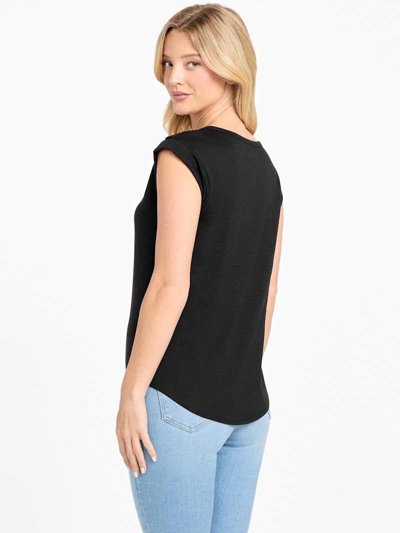 Leia Scoop-Neck Top | GUESS Factory