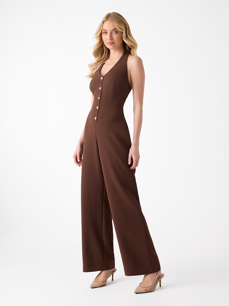 Halter-neck jumpsuit | GUESS Factory