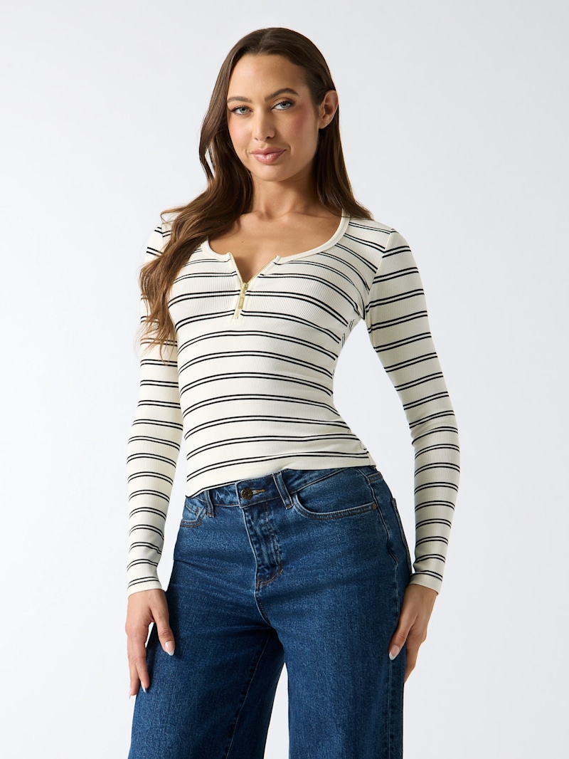Half-zip knit top | GUESS Factory