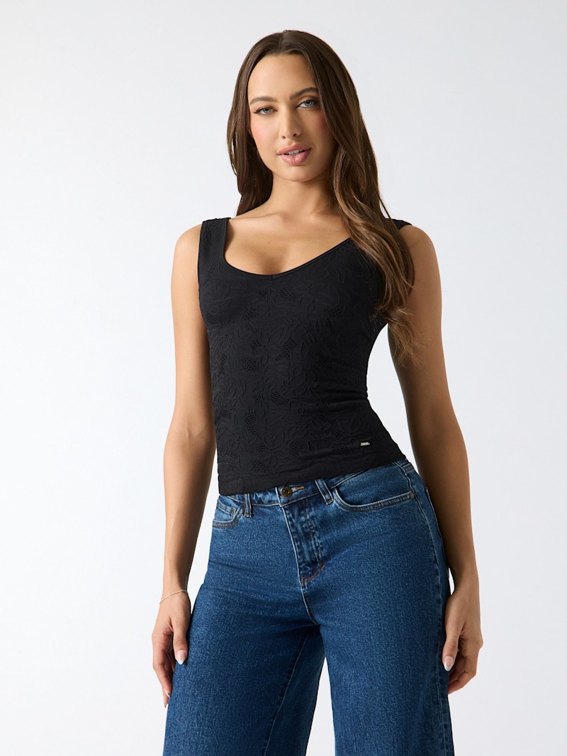 V-neck tank top | GUESS Factory