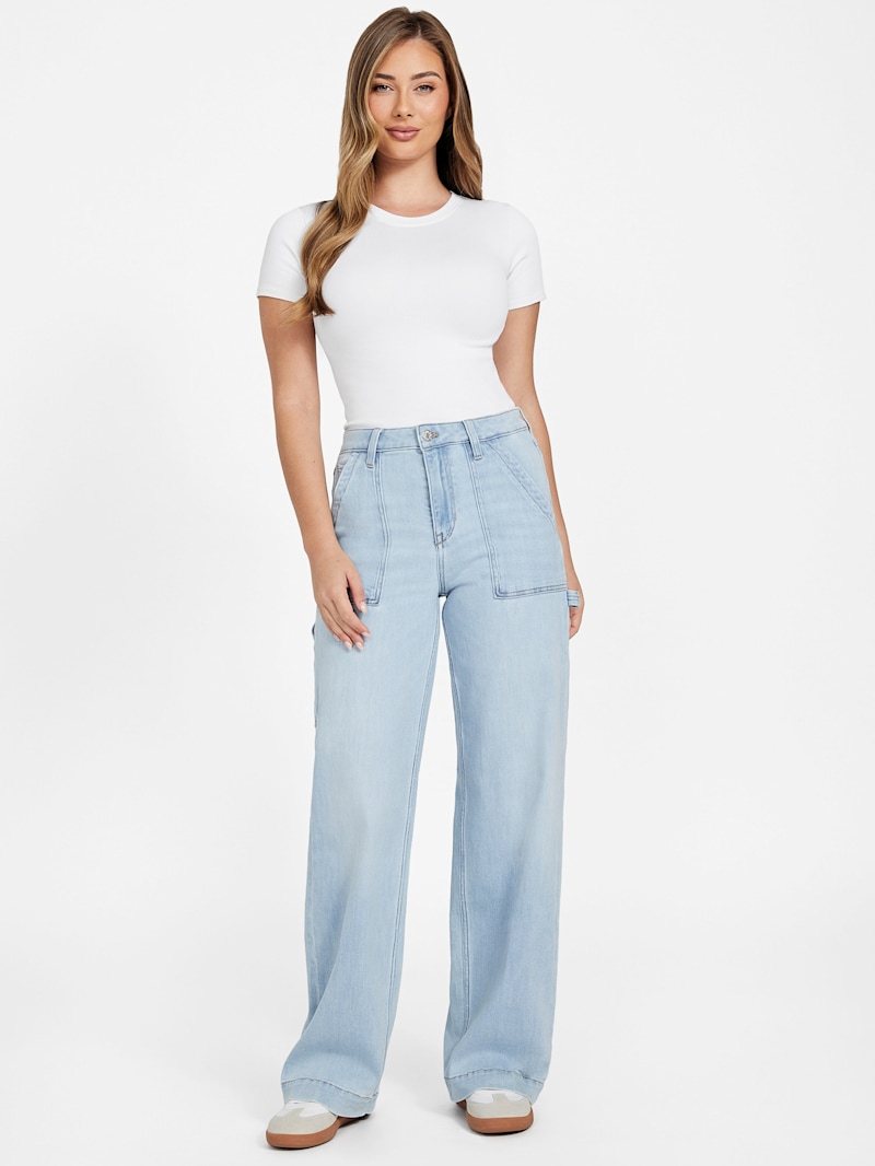 Eleanna High-Rise Wide Carpenter Jeans | GUESS Factory