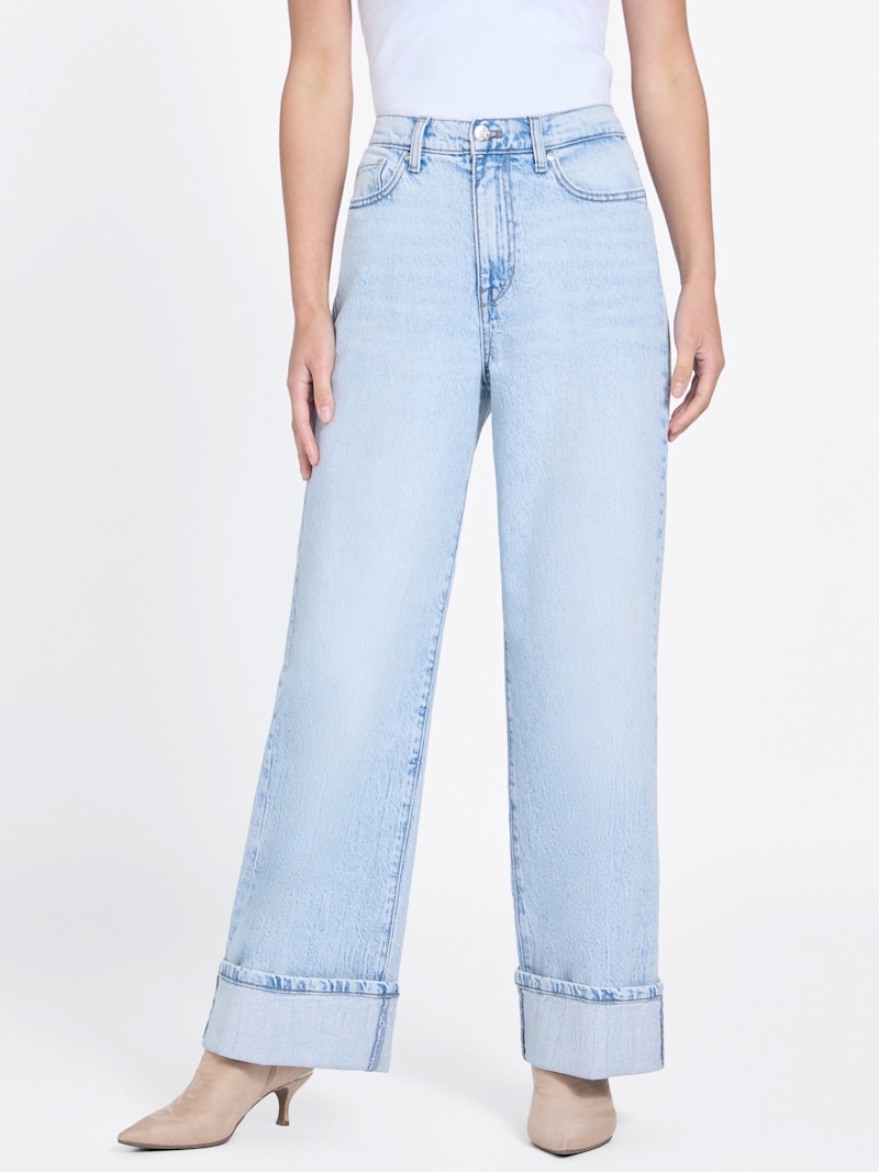 Kienen 90's High-Rise Relaxed Wide Cuffed Jeans | GUESS Factory Ca
