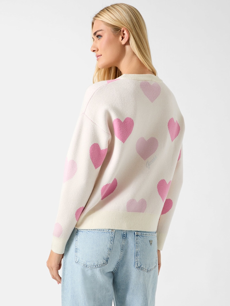 Sweet Heartブラウス　ピンク Alizeth Heart Sweater | GUESS Factory