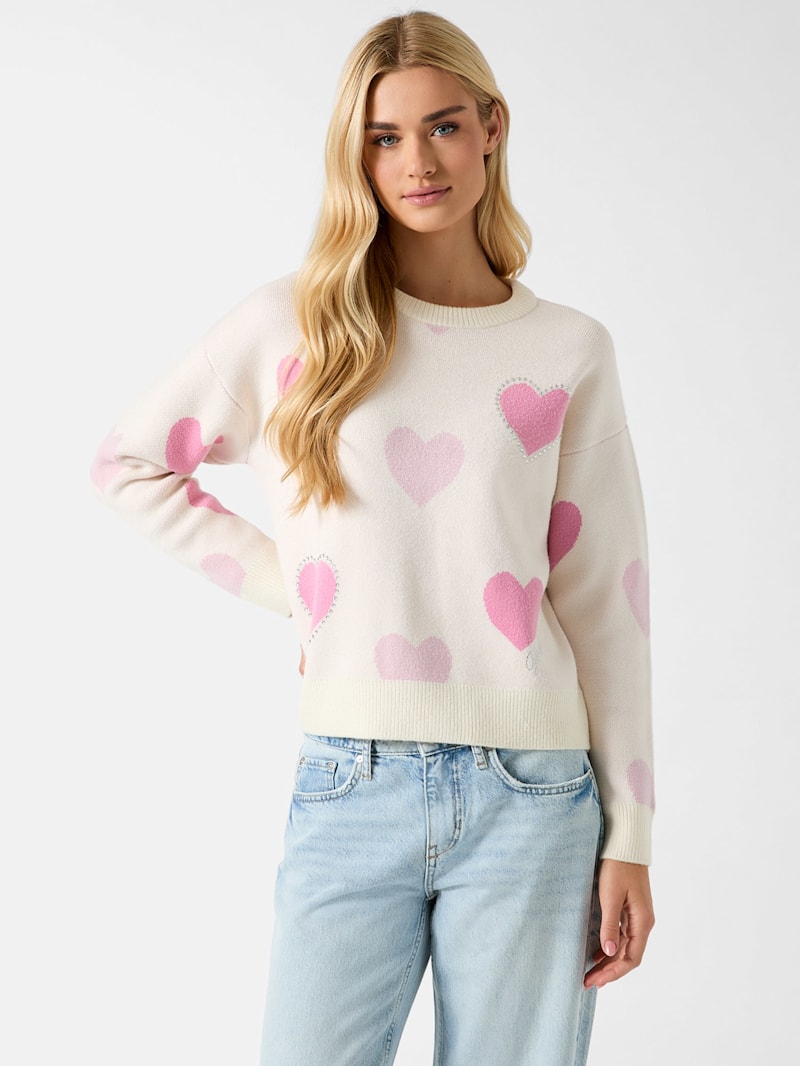 Alizeth Heart Sweater | GUESS Factory