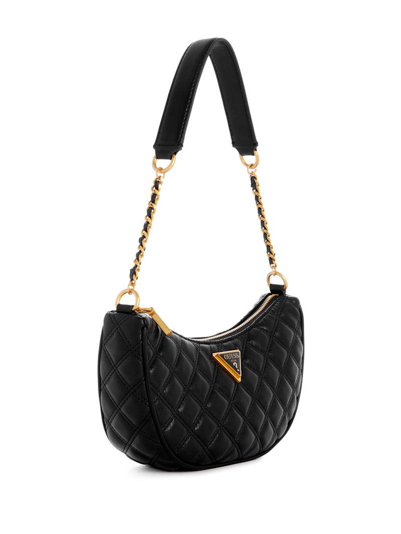 ショルダーバッグ・ポシェット GOLDEN Women Shoulder Bags GWA00473 A00056590100 Black Giully Quilted Top-Zip Shoulder Bag | GUESS
