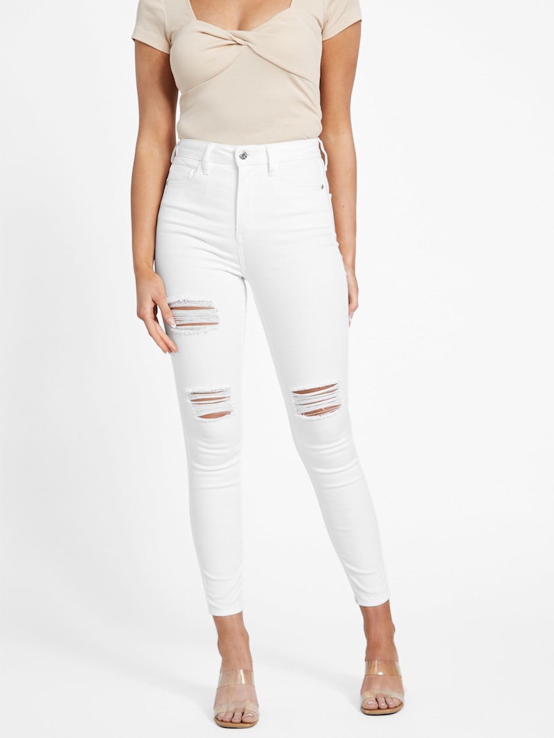 【MODERNIF】Billy Semi Wide White Jeans Waist-Match™ Marilyn Straight Jeans - Optic White White | NYDJ
