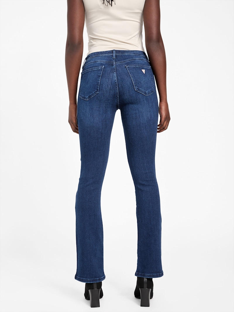 【in a row】Low Rise Mid Bue Bootcut Denim Low Rise Bootcut Jeans CD304 - Acubi style | LEWKIN