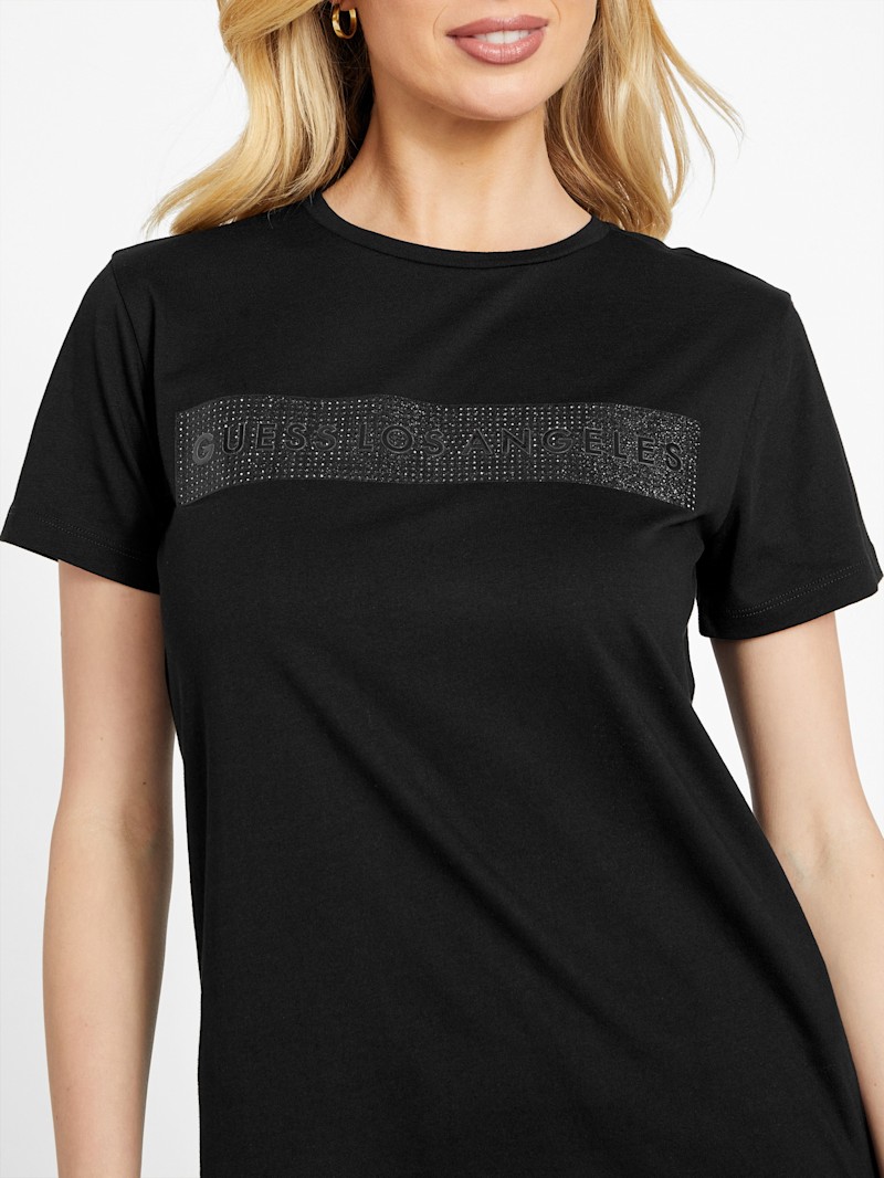 LABEL  Go-To Crew Tee レディース シャツ トップス Black LABEL Go-to Crew Tee Black SM at Amazon Women's Clothing store