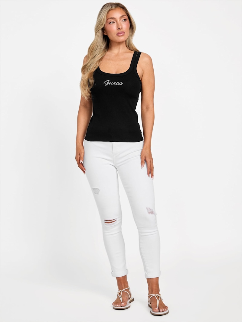Elodie Ribbed Logo Tank | GUESS Factory Ca