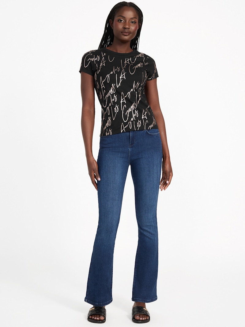 Franni Crewneck Tee | GUESS Factory