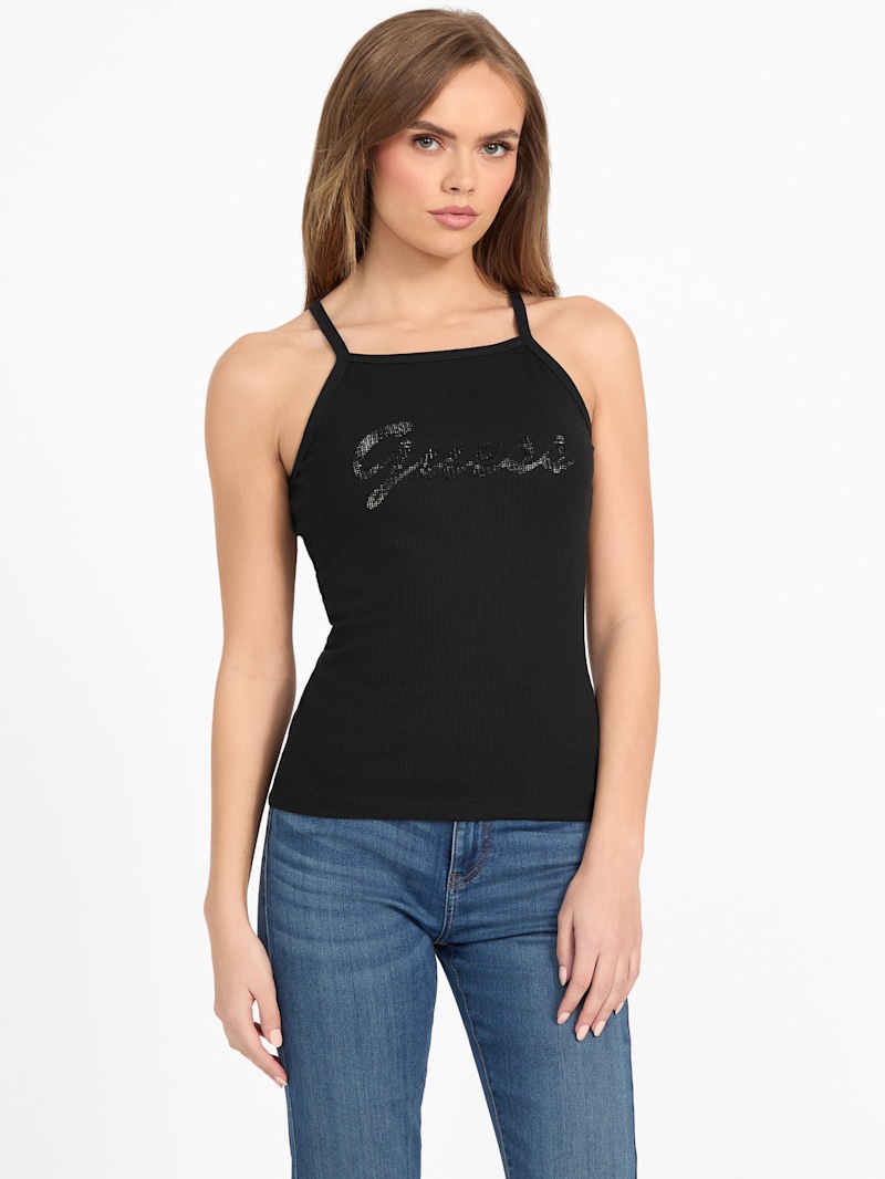 Pia Rhinestone Tank | GUESS Factory