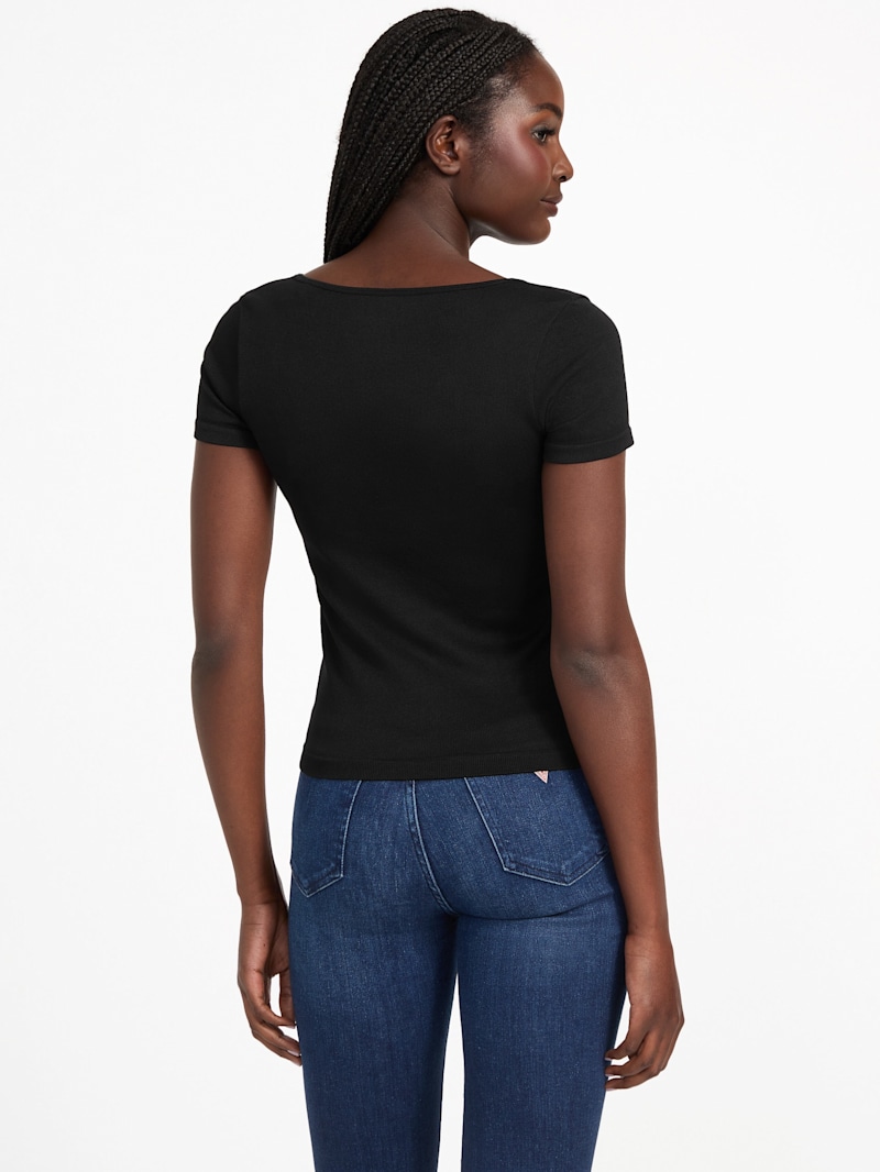 売れ筋商品|||ゲタス シャツ レディース トップス SAMMY - Blouse - black Sammie Seamless Top | GUESS Factory