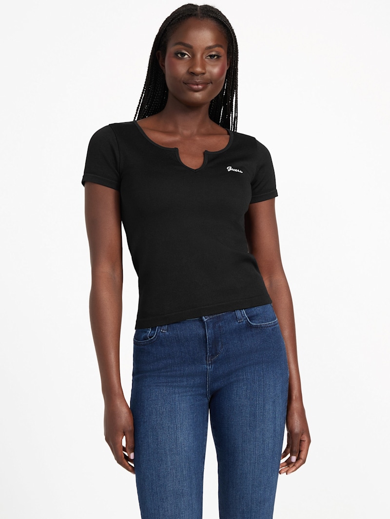売れ筋商品|||ゲタス シャツ レディース トップス SAMMY - Blouse - black Sammie Seamless Top | GUESS Factory