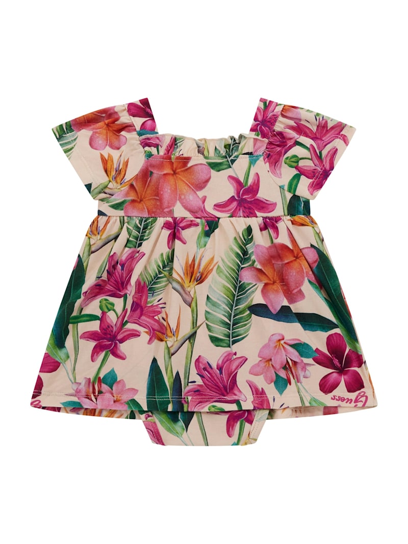 Eco Floral Bodysuit Dress (0-12M) | GUESS