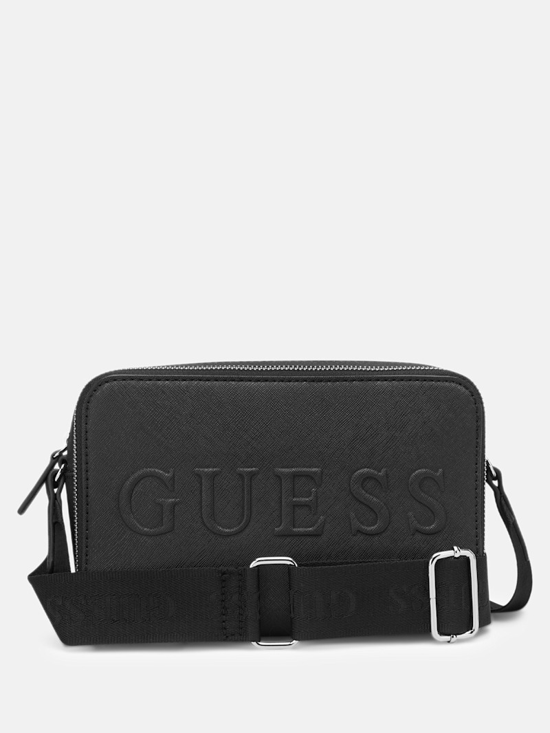 Haddington Mini Double-Zip Crossbody | GUESS Factory