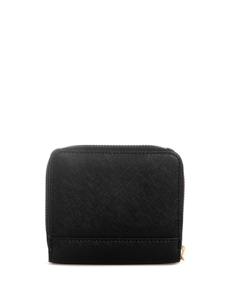 Lumina Saffiano Small Zip-Around Wallet | GUESS Factory Ca
