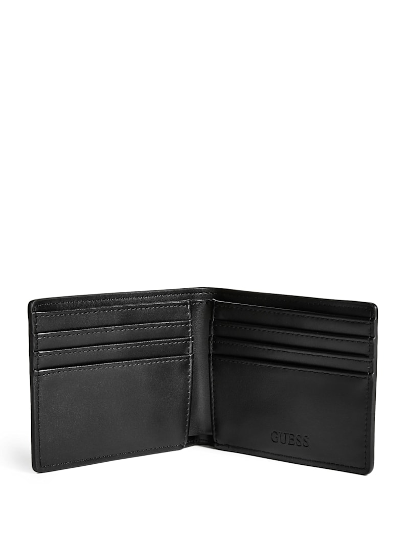 Slim Logo Striped Bifold Wallet | GUESS Factory