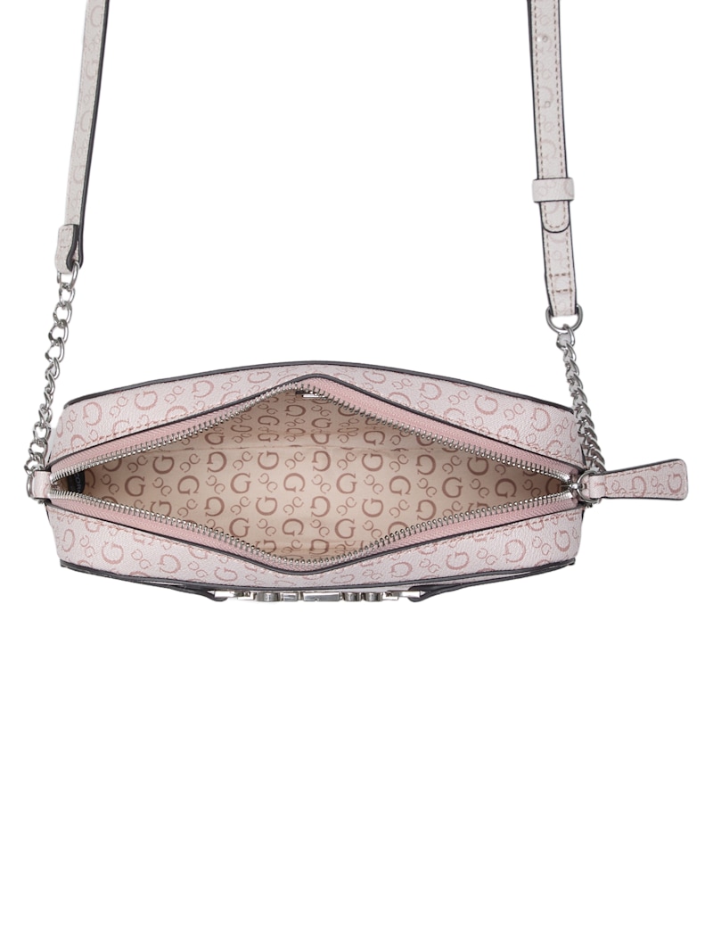 Gakh Holiday限定Cropped PinkPearl pierce Perrez Logo Color-Block Crossbody | GUESS Factory Ca